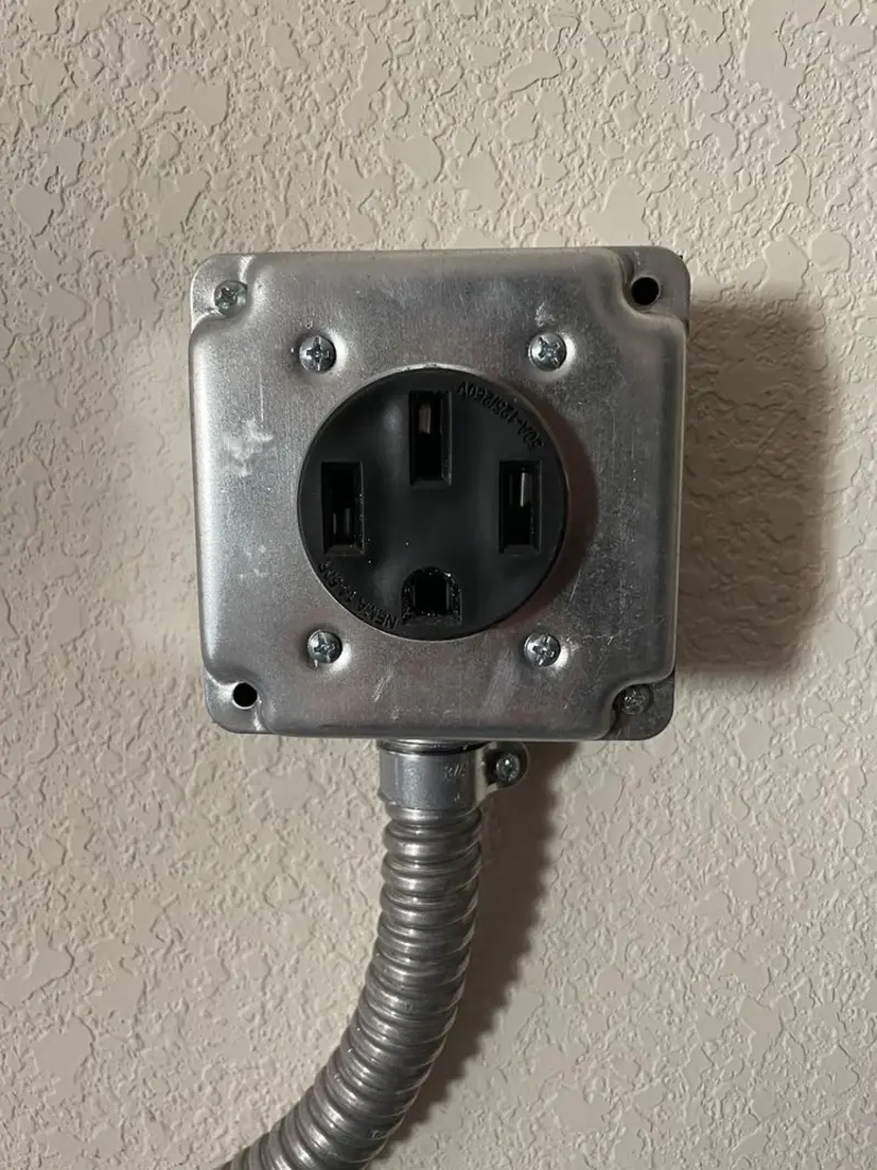NEMA 14-50 outlet installed for Electrical Panel Upgrade in Arab